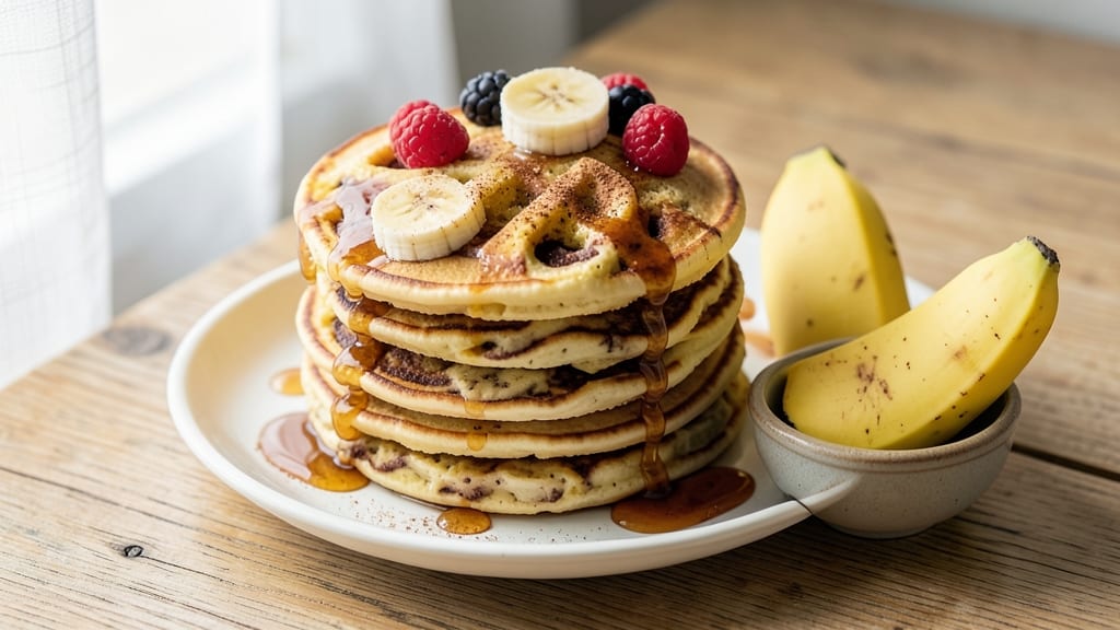 Banana Cake Pancakes Recipe: Stacked Breakfast Dessert in One Bowl