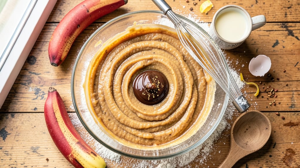 Banana Nutella Pancakes Recipe: Nutella Drizzle and Caramelized Banana Twist