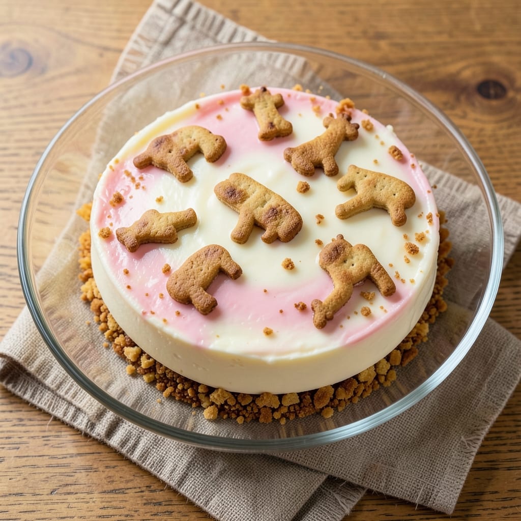 Animal Cookie Cheesecake Recipe: Crunchy Top, Silky Swirl Magic