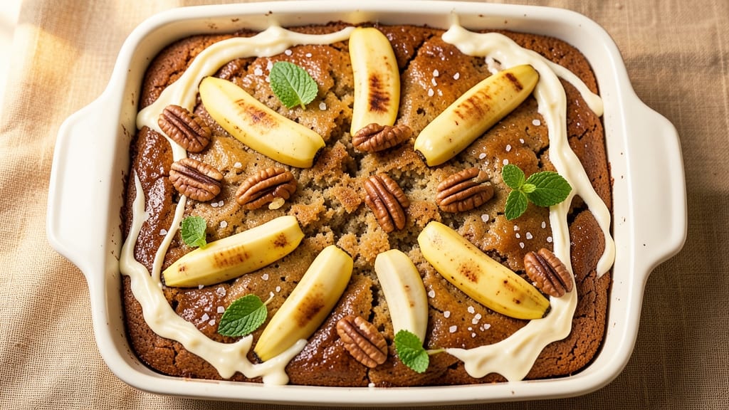 Banana Cake Tray Bake Recipe: Moist Layers With Caramelized Banana Streusel Top