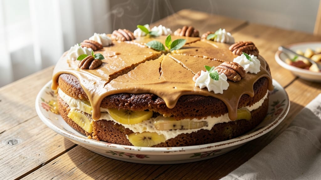 Banana Cake Recipe in Oven: Warm Spice Streusel Crown Over Ultra-Moist Layers