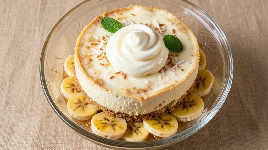 Banana Cream Cheesecake With Bavarian Cream Recipe: Triple-Layered Decadence in One Bowl