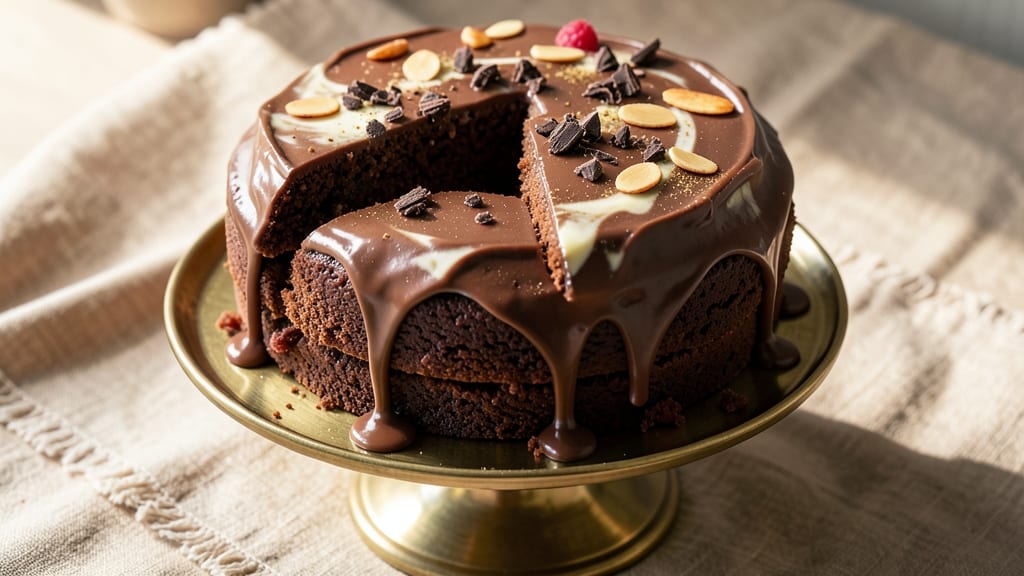Baker's German Sweet Chocolate Cake Frosting Recipe: Rich Ganache With Decadent Chocolate Swirls