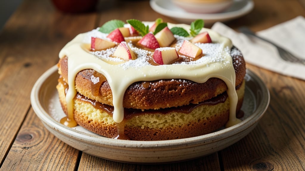 Apple Cider Donut Cake Recipe Using Cake Mix: Caramelized Apple Swirls in a Buttery Streusel Crown