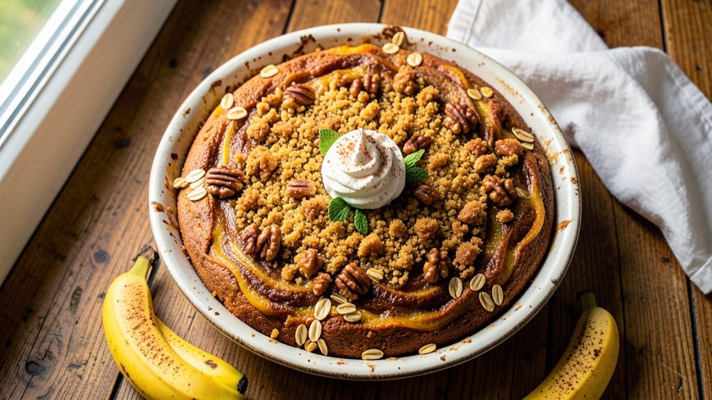 Banana Cake Recipe With Real Bananas: Ultra Moist Layers With Caramelized Banana Streusel