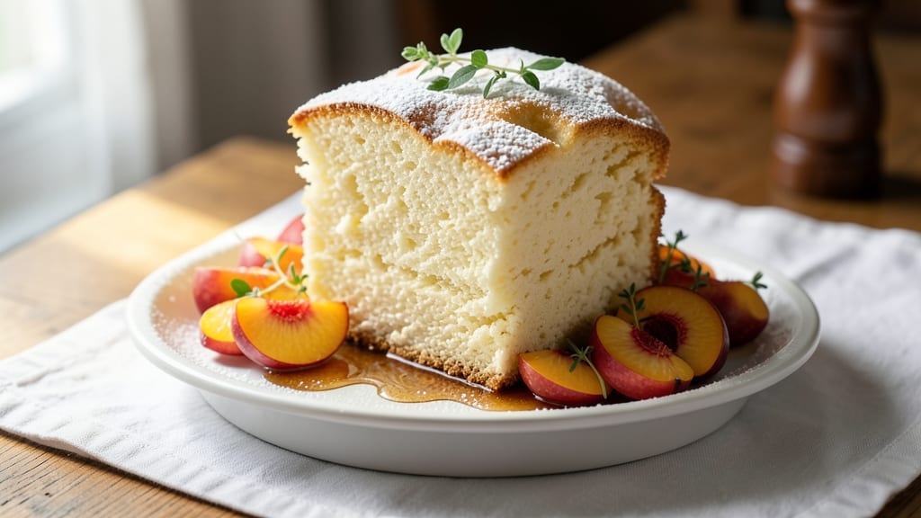 Angel Food Cake and Peaches Recipe: Light-as-Air Cloud With Summer Fruit Magic