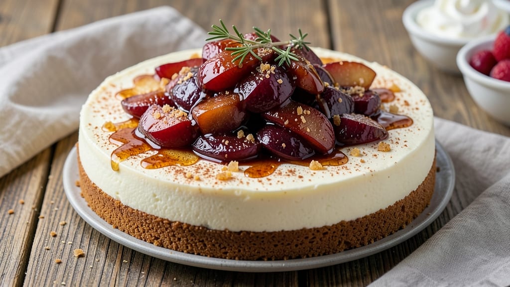 Apple Spice Cheesecake Recipe: Caramelized Apple Swirl With Spiced Crust