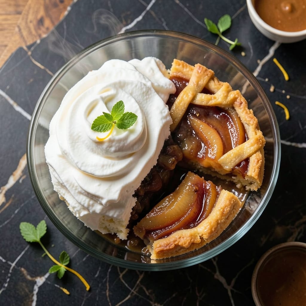 Angel Food Cake with Apple Pie Filling Recipe: Spiced Apple Swirl in Light Clouds
