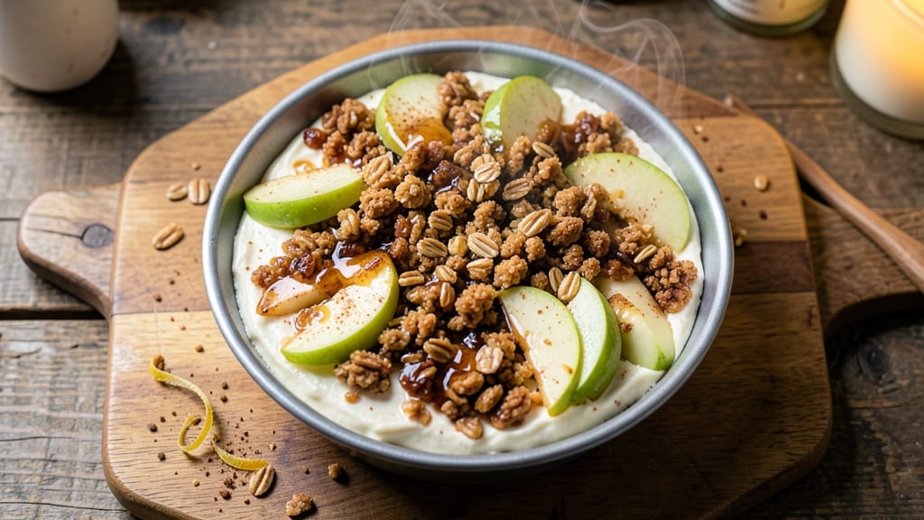 Apple Crisp Cheesecake Factory Recipe: Spiced Apple Streusel Crown Over Creamy Cheesecake Layers