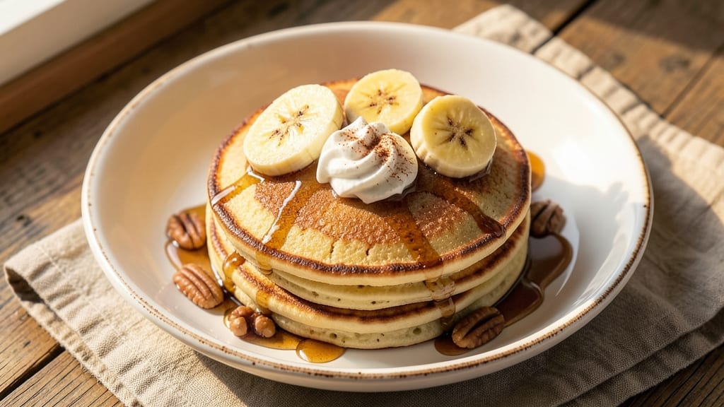 American Banana Pancake Recipe: Fluffy Stacks With Caramelized Banana Streaks