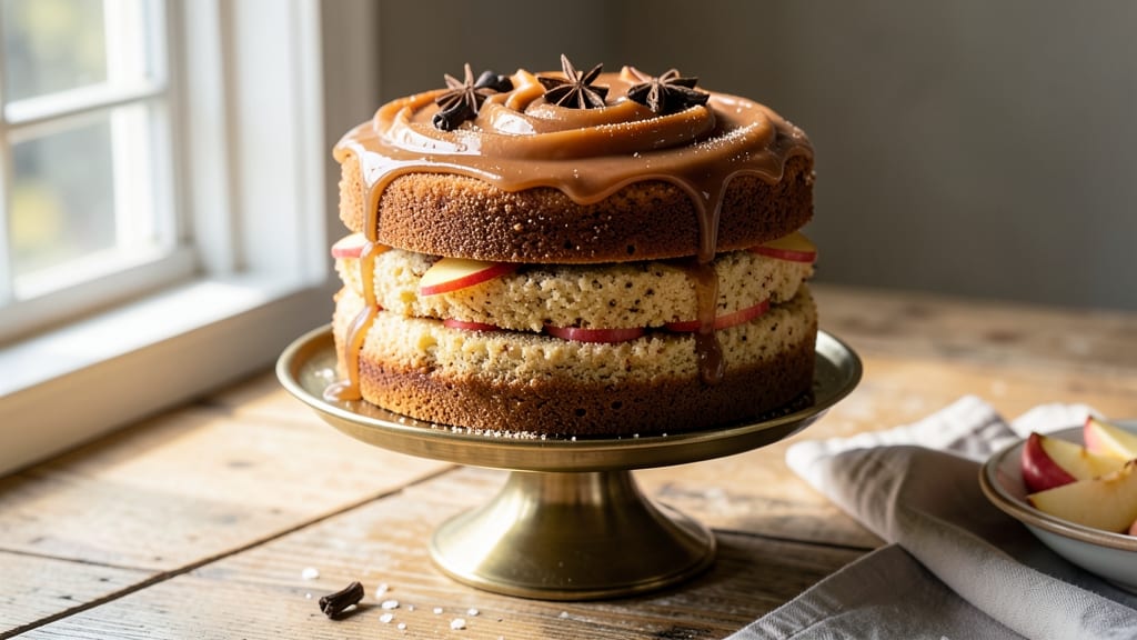 Apple Cider Layer Cake Recipe: Spiced Rum Streusel Crown Magic