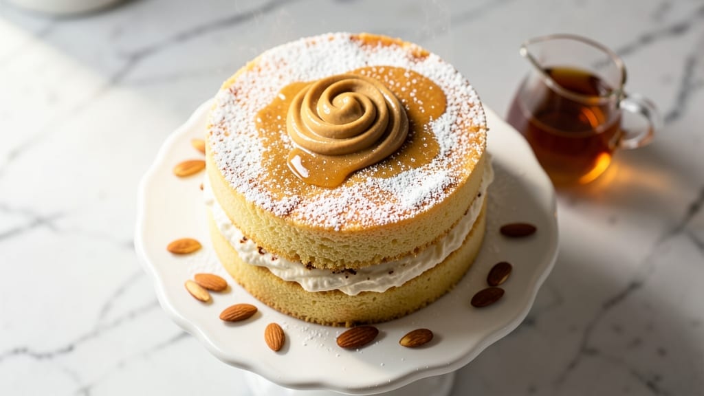 Amaretto Sponge Cake Recipe: Nutty Boozy Layers With Golden Crunch
