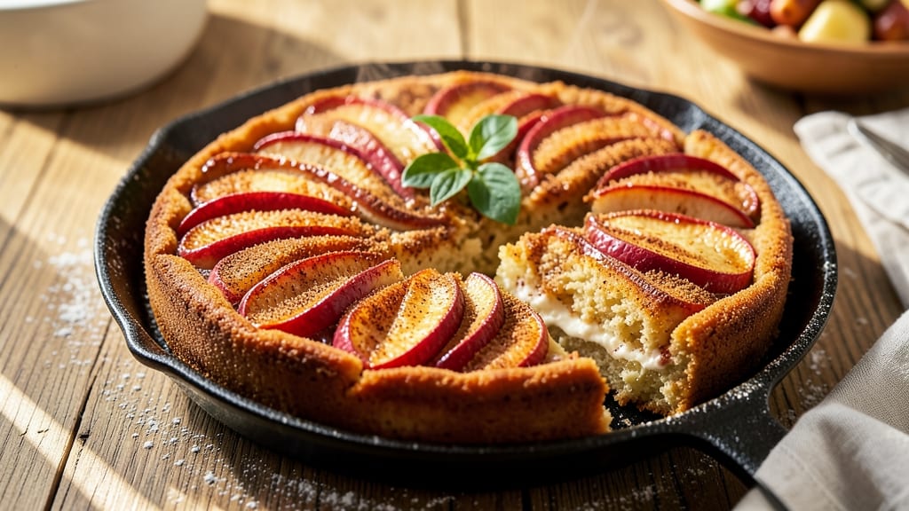 Apple Cinnamon Upside Down Cake Recipe: Caramelized Fruit Base With Buttery Streusel Crown
