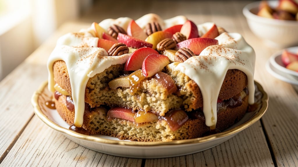 Amazing Apple Cake Recipe: Spiced Rum Streusel Crown Over Ultra-Moist Layers