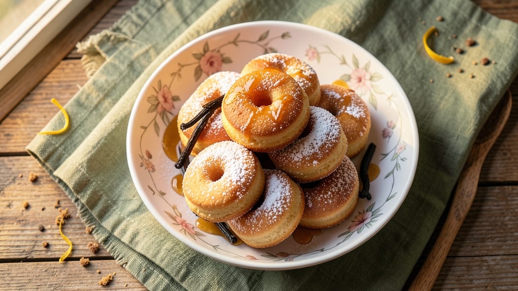 Baked Mini Cake Donuts Recipe: Puffed Clouds With Vanilla Glaze Magic