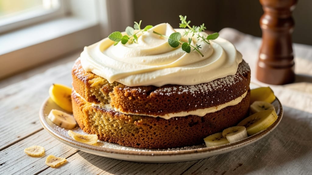 Banana Sour Cream Brown Sugar Cake Recipe: Ultra-Moist Layers With Caramelized Banana Streusel