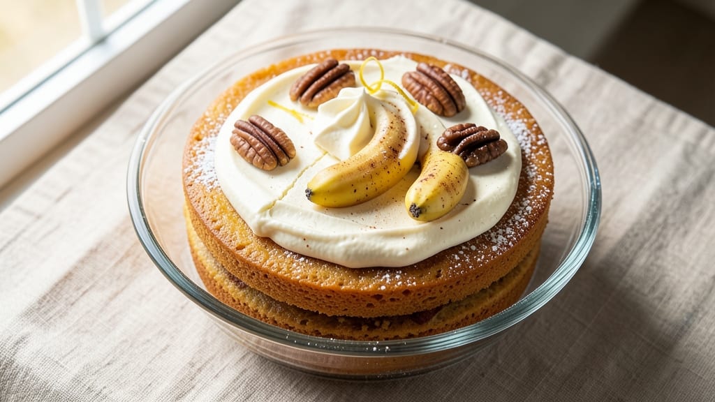 Banana Cake Recipe With Baking Powder: Moist Layers and Caramelized Banana Swirls