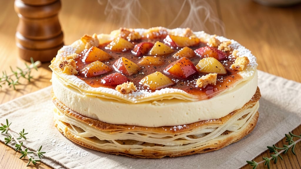 Apple Strudel Cheesecake Recipe: Swirled Cream Cheese and Caramelized Apple Filling