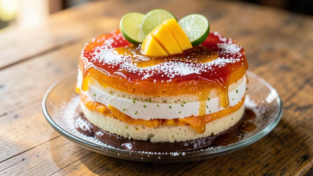 Asian Jiggly Cake Recipe: Silky Mango-Lime Gelatin Layers With Bite