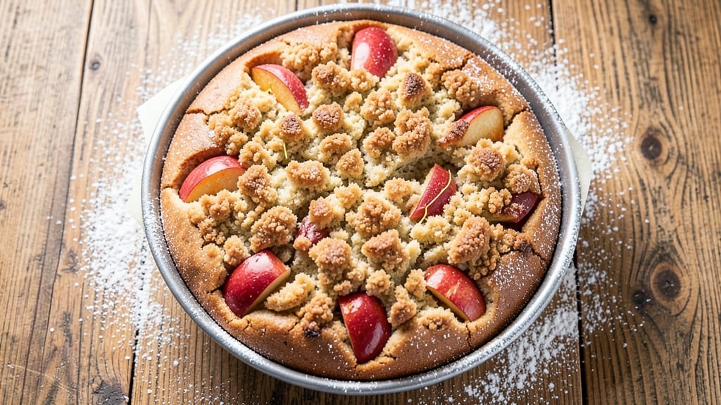Apple Cake With Crumb Topping Recipe: Buttery Streusel Hugs Spiced Apples