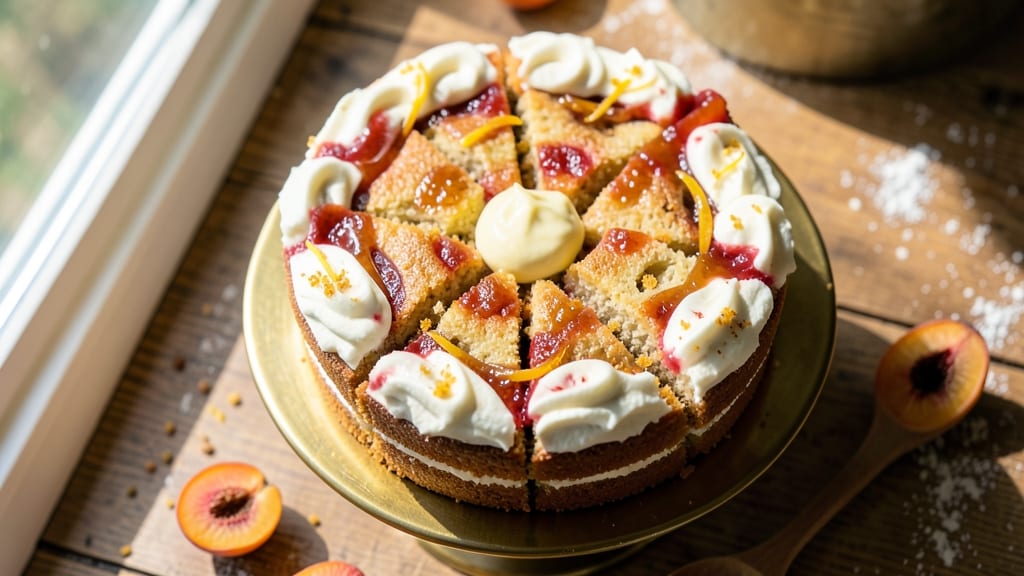 Apricot Cream Cheese Coffee Cake Recipe: Sunshine Streusel Crown Over Tangy Cream Cheese Swirl