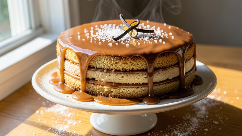 Amazing Caramel Cake Recipe: Salty-Sweet Layers With Buttery Streusel Crown