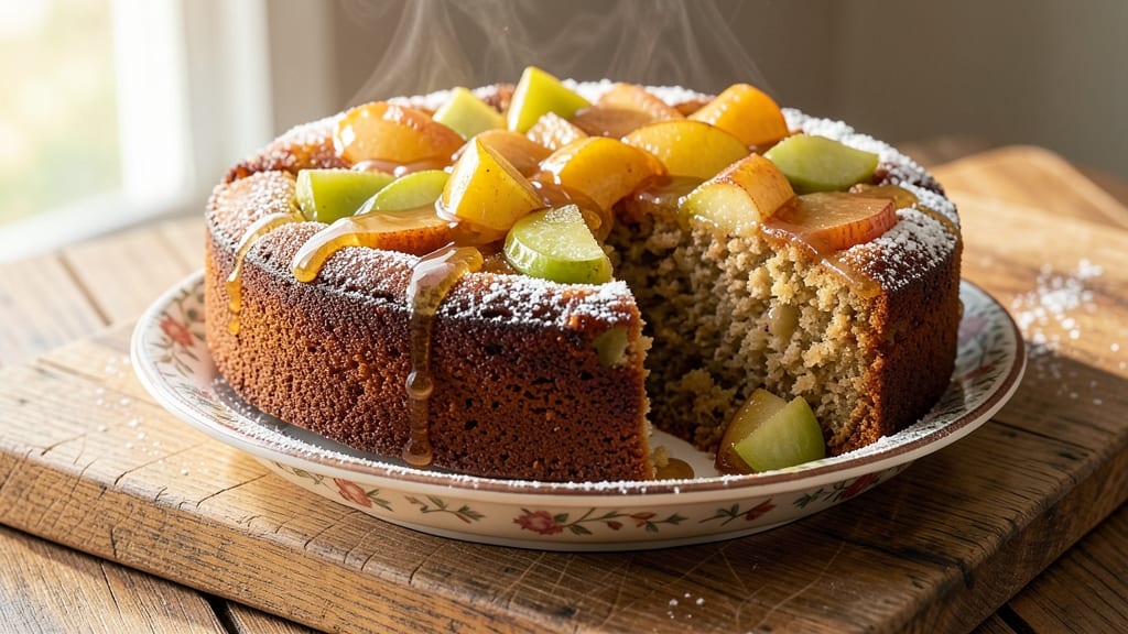Australian Apple Cake Recipe: Golden Streusel Crown Over Spiced Fruit Layers