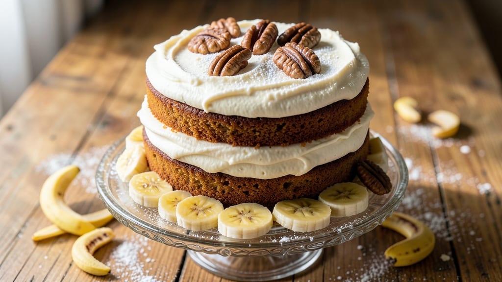 American Banana Cake Recipe: Banana-Frosted Layers With Secret Moisture Boost