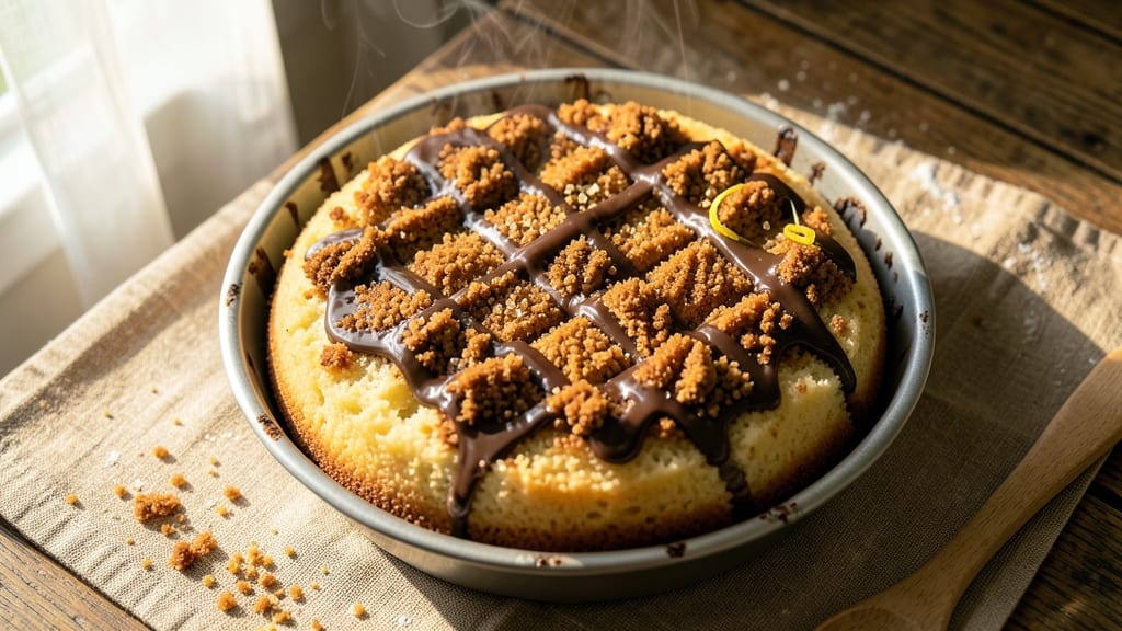 Baking Mix Coffee Cake Recipe: Warm Spice Streusel Crown Over Moist Vanilla Layers