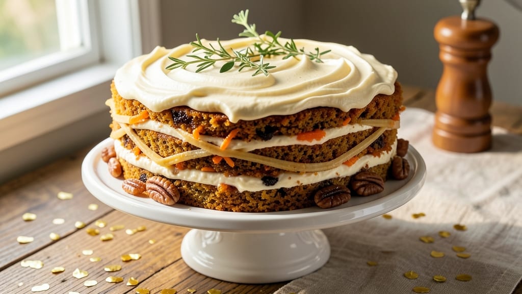 Bakery Carrot Cake Recipe: Spiced Rum Moisture With Crunchy Walnut Topping