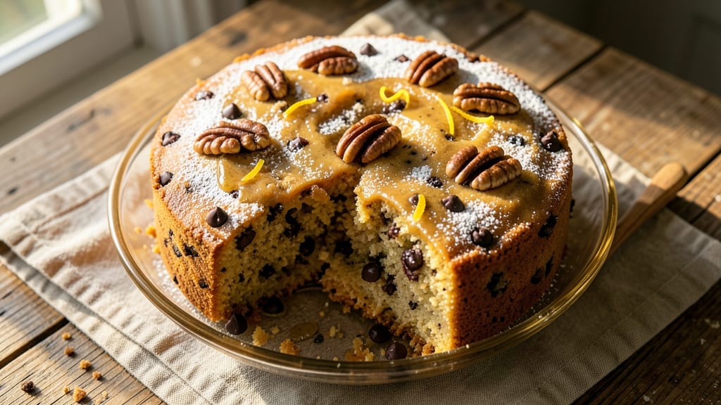 Banana Cake With Chocolate Chips And Walnuts Recipe: Nutty Crunch and Fudgy Swirls in One Bowl
