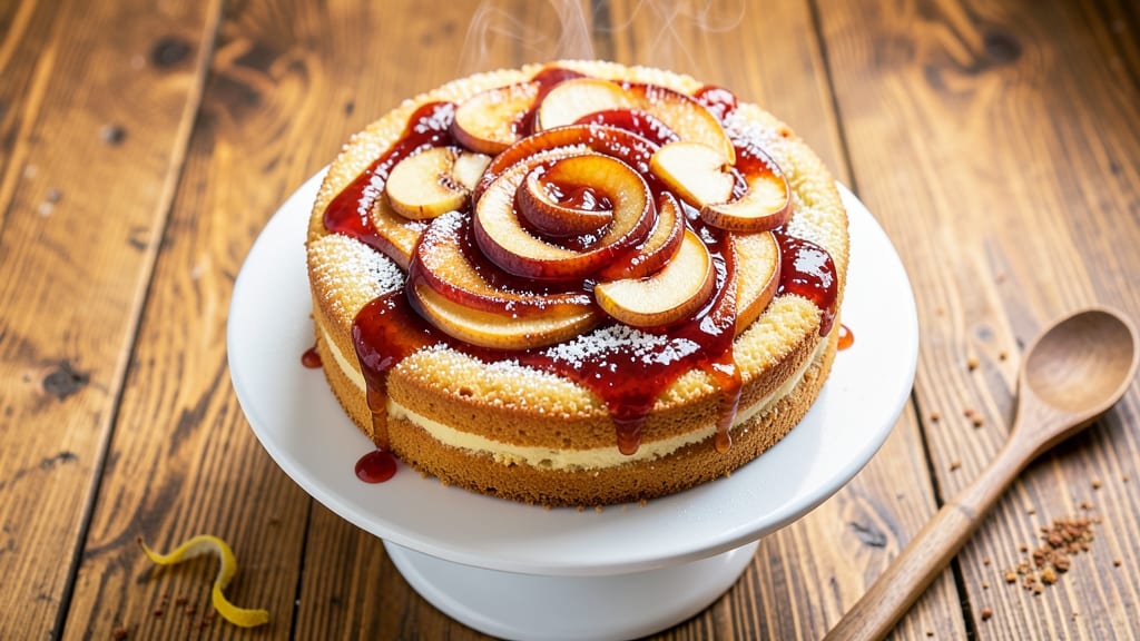 Apple Jam Cake Recipe: Spiced Rum-Infused Layers With Crunchy Streusel Crown