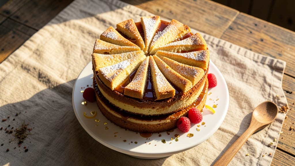Angel Slice Cake Recipe: Layered Vanilla and Spiced Rum Swirl Magic