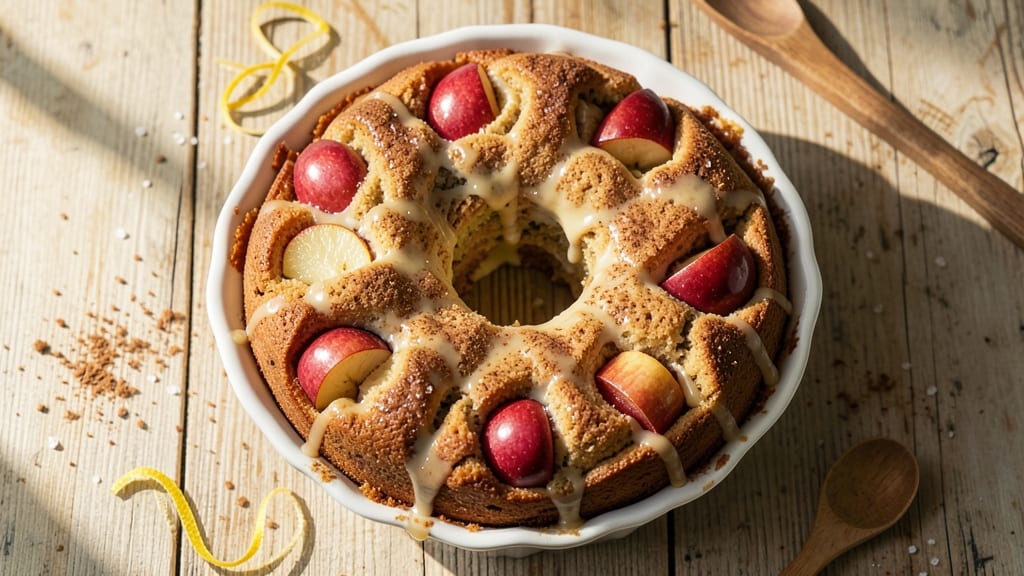 Apple Coffee Cake Bundt Pan Recipe: Spiced Rum Streusel Crown Over Moist Apple Layers