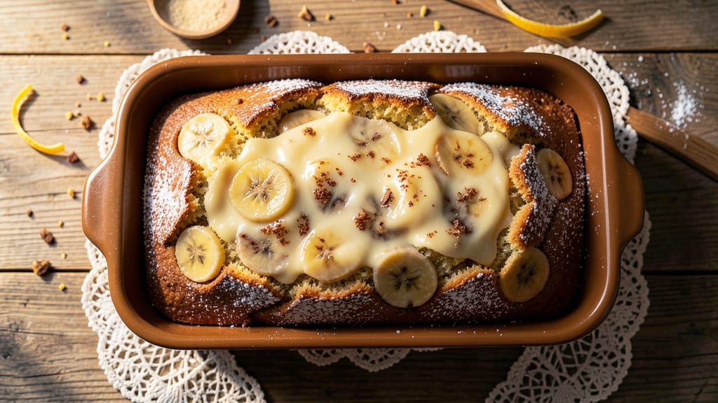 Banana Bread Recipe With Yellow Cake Mix and Banana Pudding: Pudding-Infused Moistness With Streusel Crown