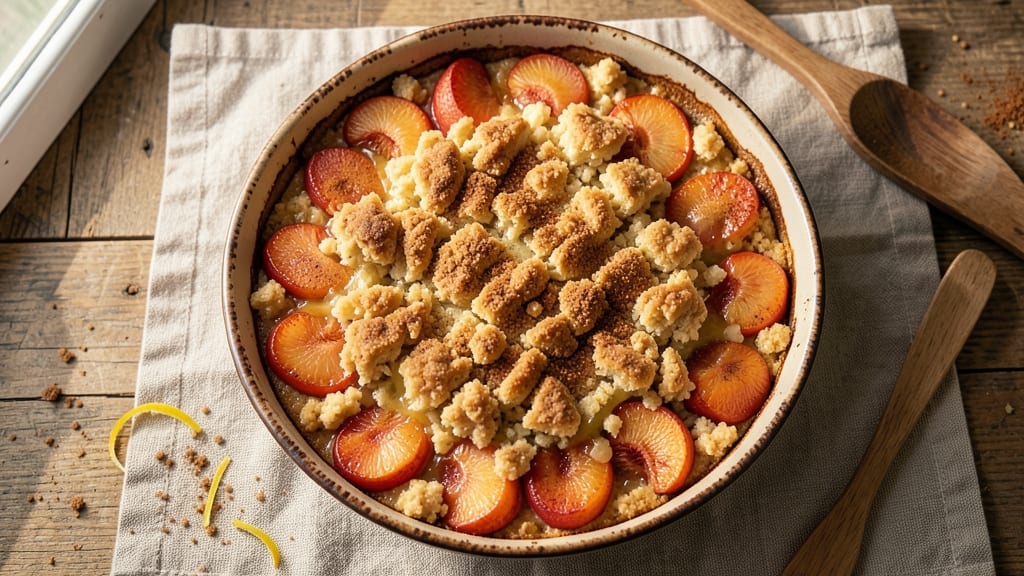 Apricot Crumble Cake Recipe: Buttery Streusel Crown Over Juicy Fruit Layers