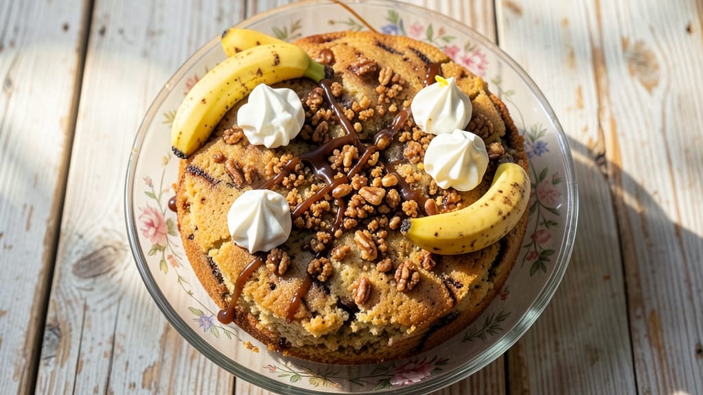 Banana Cake Recipe With 4 Bananas: Fudgy Core and Toasted Walnut Crown