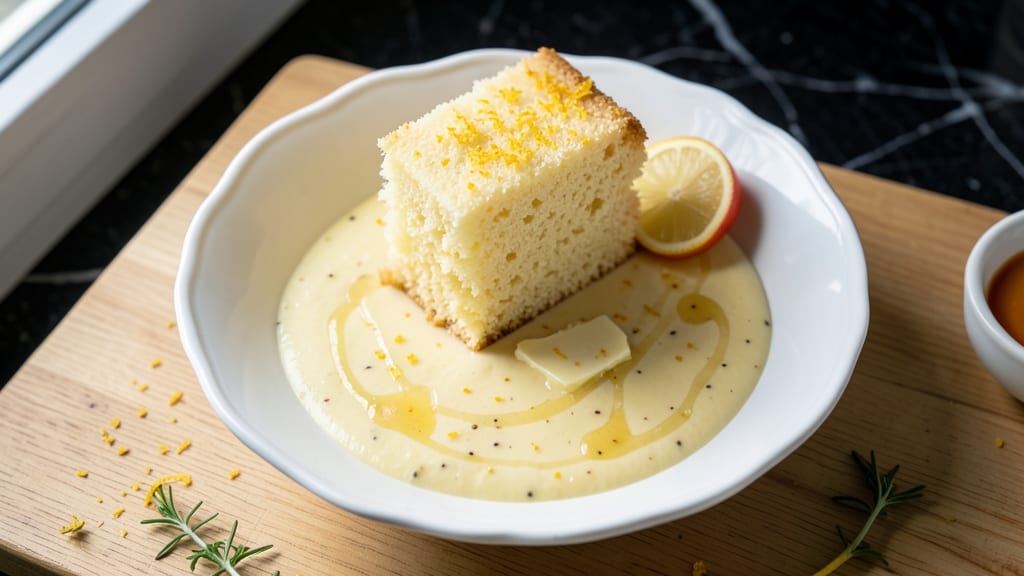 Angel Food Cake With Lemon Pudding Recipe: Airy Cloud Meets Citrus Cream Cheese Bliss