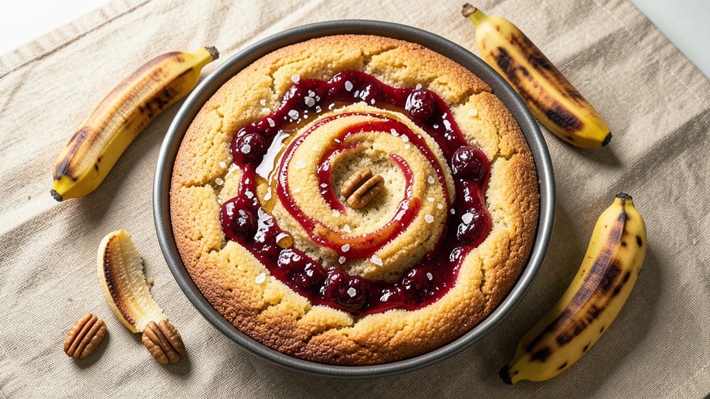 Banana Wheat Flour Cake Recipe: Fudgy Swirls and Crispy Streusel Top