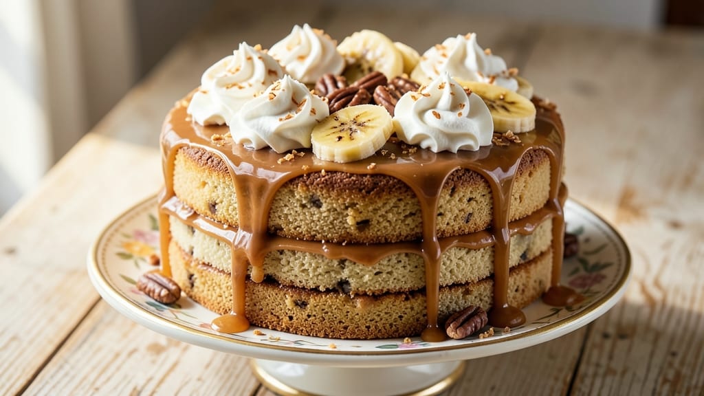 Banana Cake With Caramel Frosting Recipe: Rich Moistness and Buttery Swirls in One Bowl