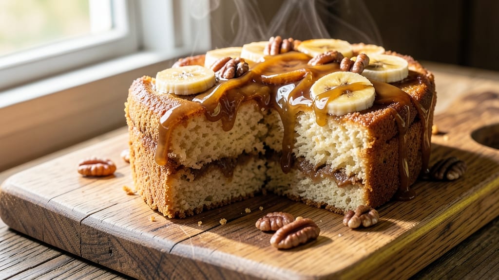 Banana Foster Pound Cake Recipe: Rum-Infused Layers With Caramelized Banana Crunch