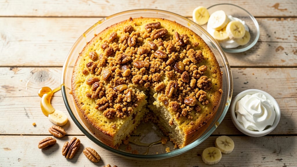 Banana Cake Yellow Box Mix Recipe: Streusel Crown Magic in One Bowl