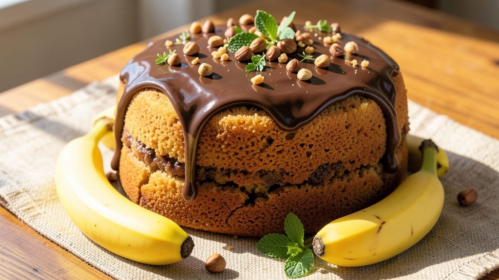 Banana Cake With Nutella Frosting Recipe: Rich Chocolate Swirls and Moist Layers
