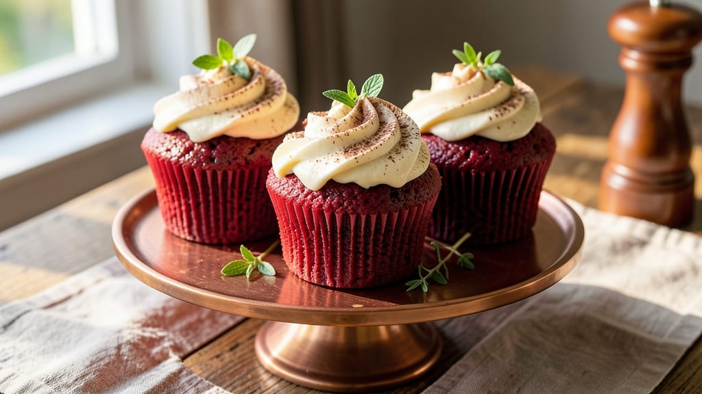 Auntie Em's Red Velvet Cupcakes Recipe: Bold Spice and Cream Cheese Frosting Magic